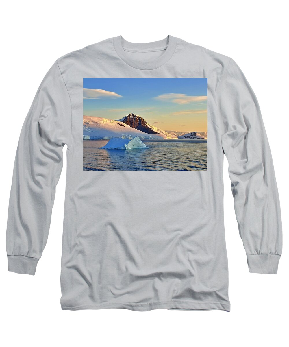 Antarctica Long Sleeve T-Shirt featuring the photograph The Little Iceberg by Andrea Whitaker