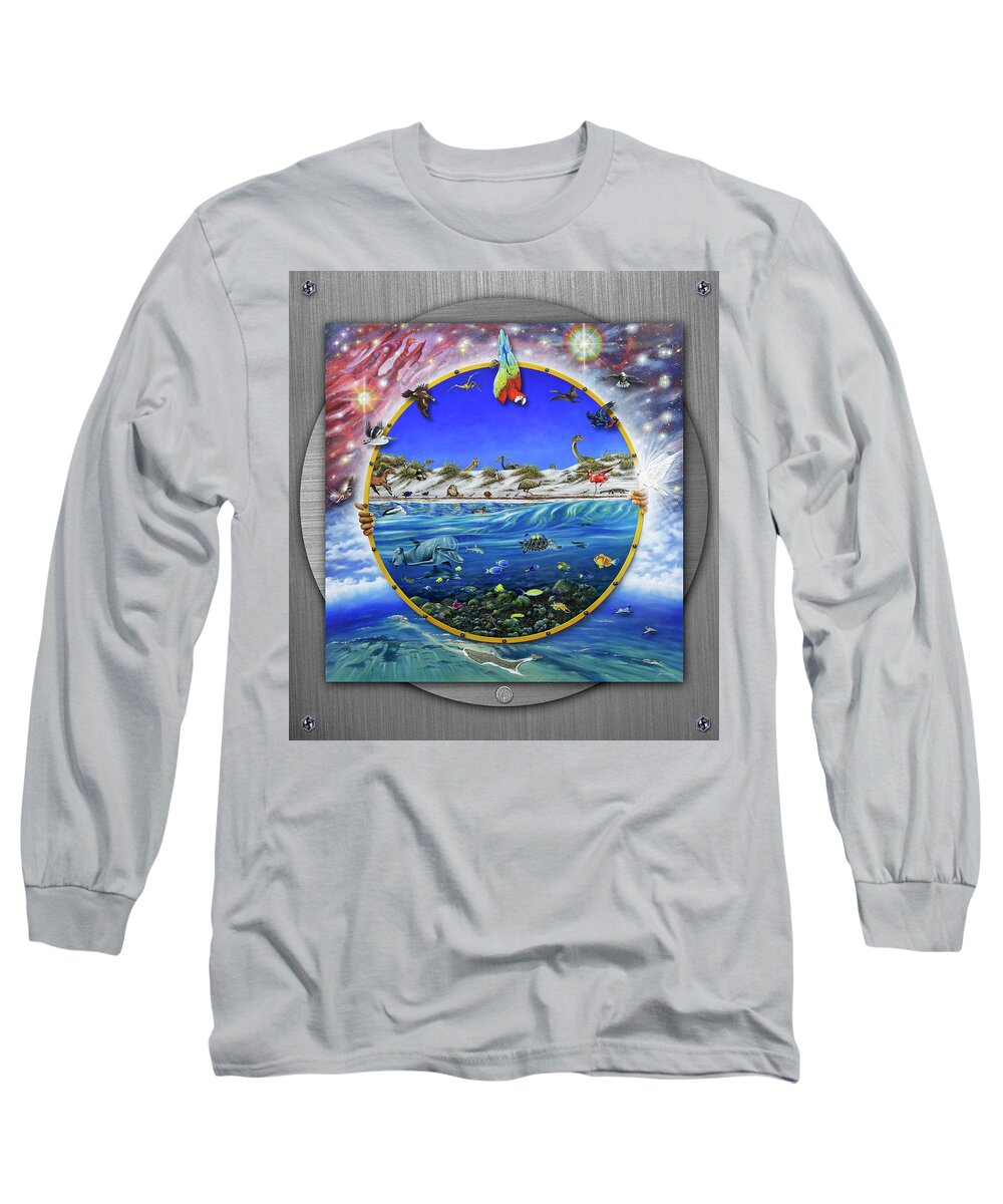 Animals Long Sleeve T-Shirt featuring the painting The wonder of it all by Ian Anderson