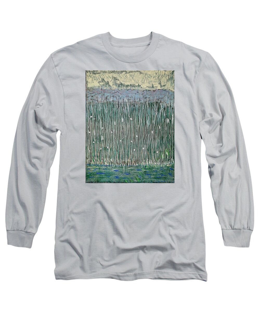 Colorado Long Sleeve T-Shirt featuring the painting Thru the Grasses by Pam O'Mara