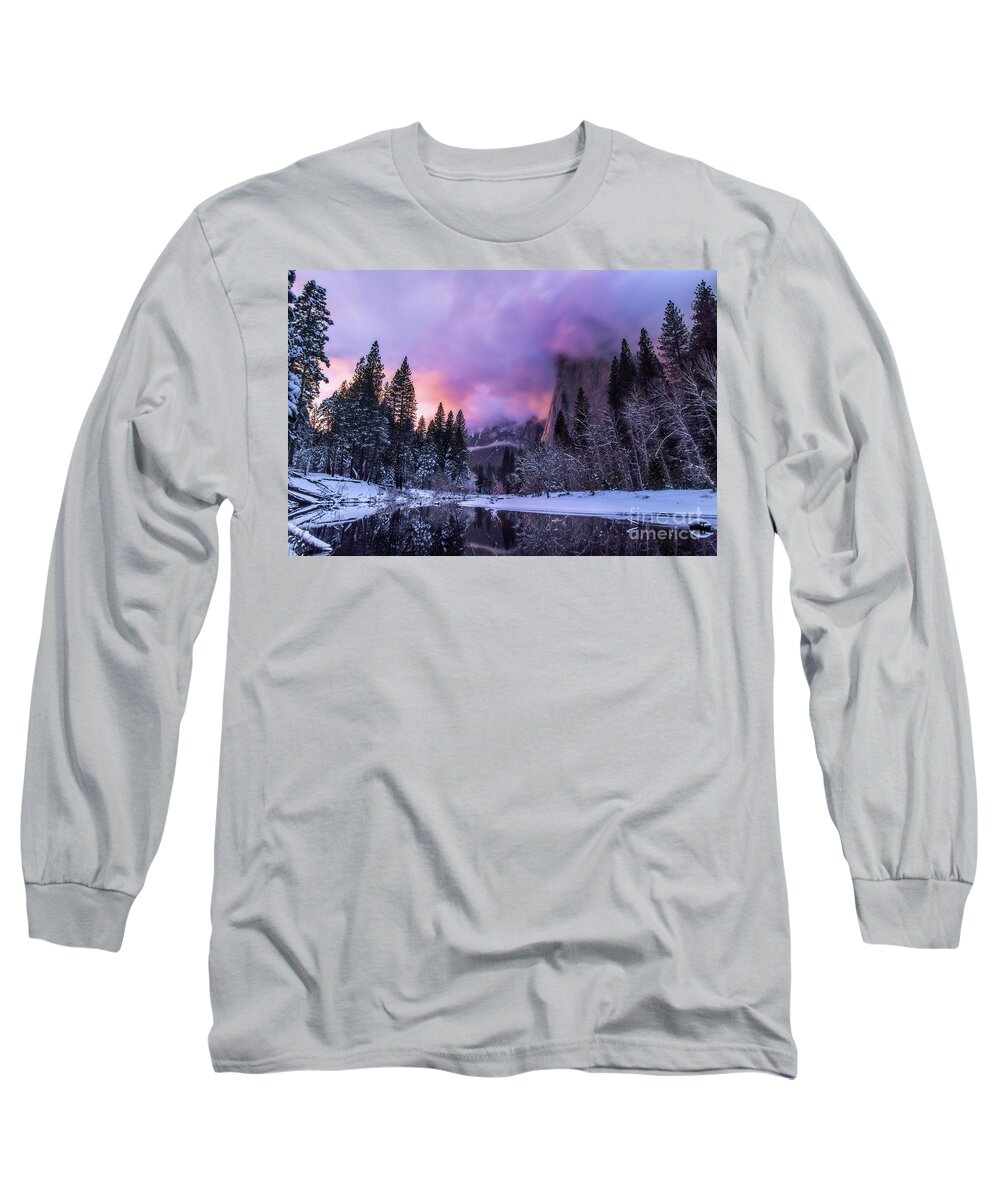  Long Sleeve T-Shirt featuring the photograph Winter Sunset by Vincent Bonafede