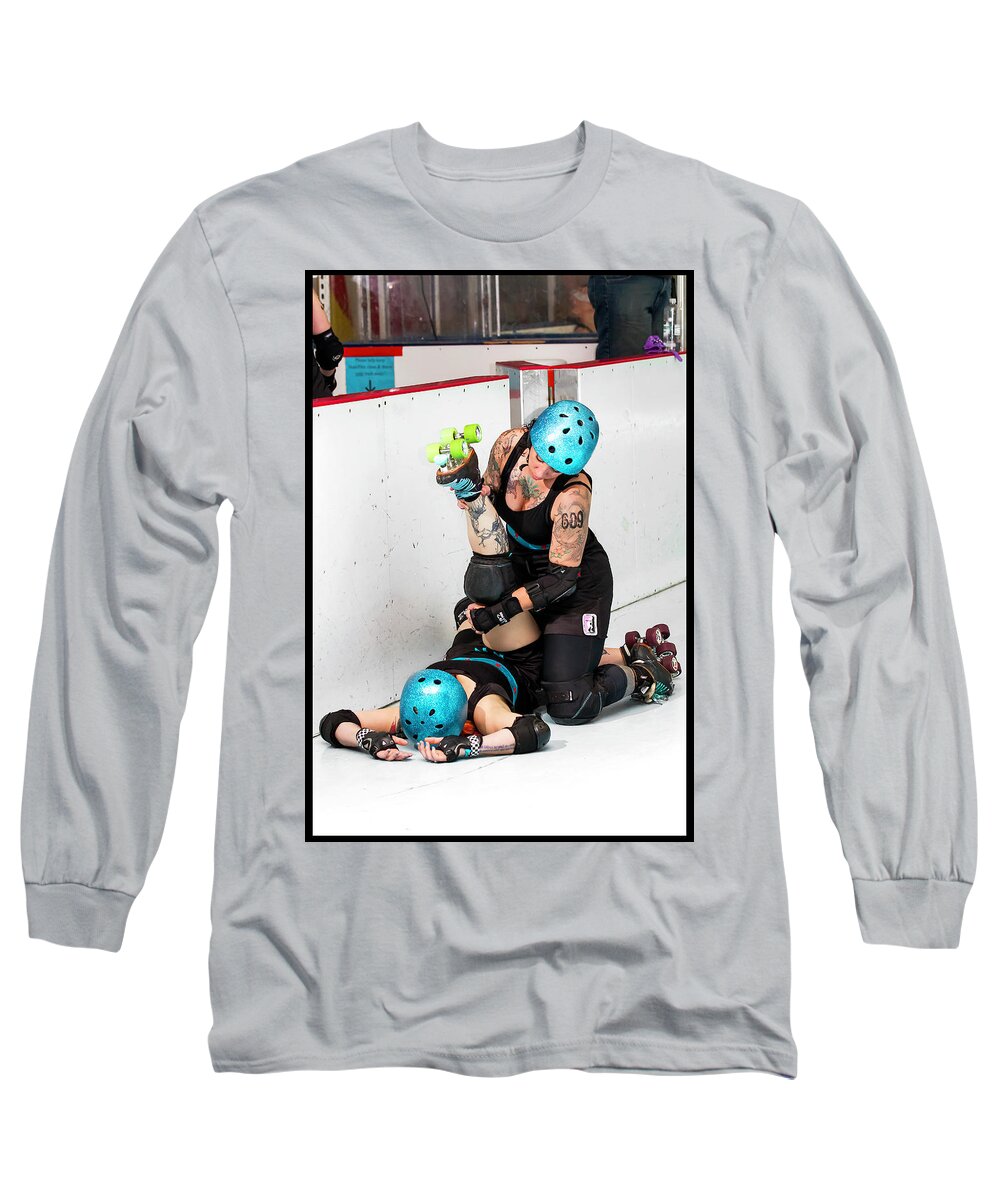 Roller Derby Long Sleeve T-Shirt featuring the photograph Women Who Fly #17 by Christopher W Weeks
