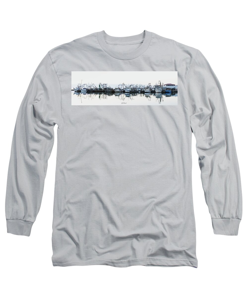 Work Boats Long Sleeve T-Shirt featuring the photograph Workboat Panorama by Ty Husak