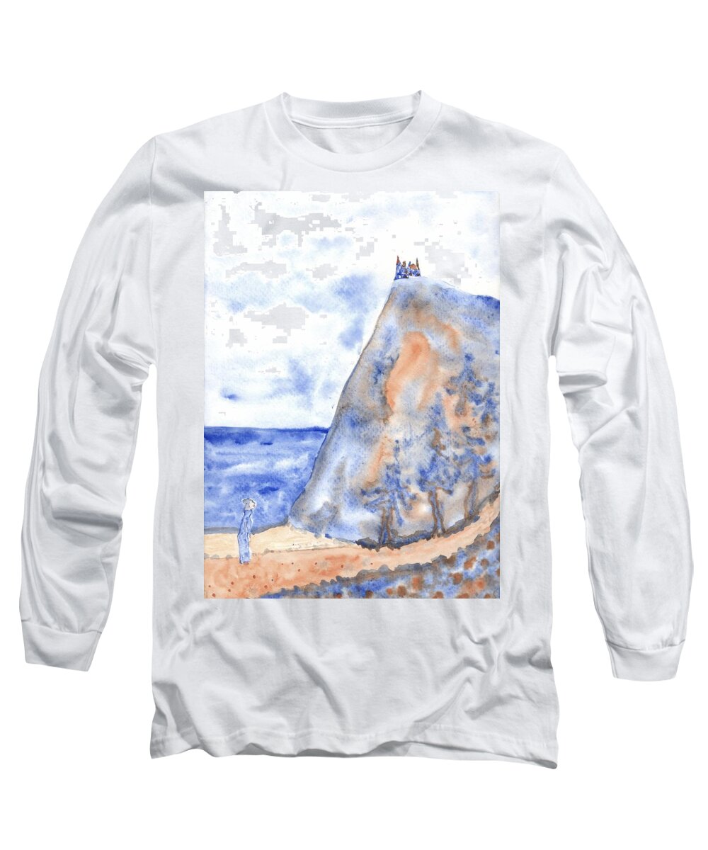 Jim Taylor Long Sleeve T-Shirt featuring the painting The House On The Hill 5 by Jim Taylor