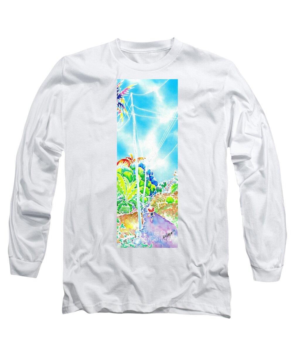 Japan Long Sleeve T-Shirt featuring the painting After the squall #1 by Hisayo OHTA
