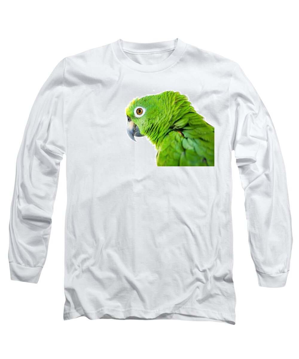 Parrot Long Sleeve T-Shirt featuring the photograph Amazon parrot #1 by Alexey Stiop