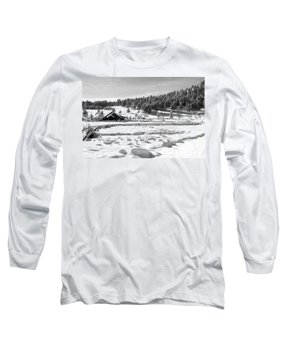 Lake Long Sleeve T-Shirt featuring the photograph Evergreen Lake House Winter #1 by Ron White
