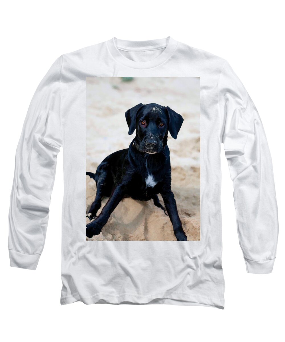 Adorable Long Sleeve T-Shirt featuring the digital art Who Me ? by Roy Pedersen