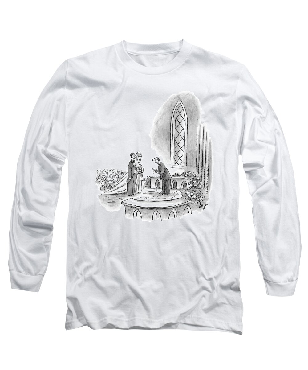 Marriage Long Sleeve T-Shirt featuring the drawing Perhaps If I Phrased The Question Differently by Frank Cotham