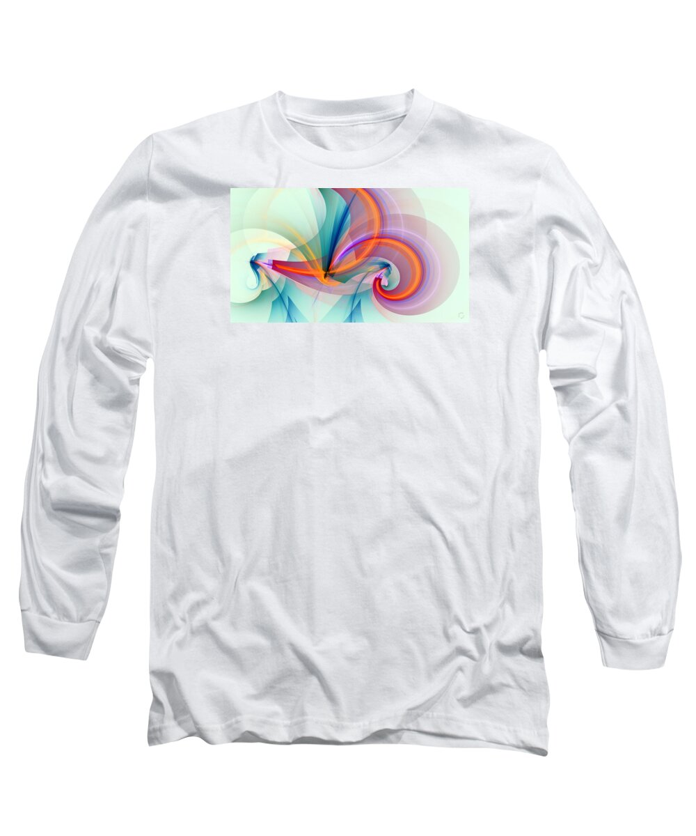 Abstract Art Long Sleeve T-Shirt featuring the digital art 1260 by Lar Matre