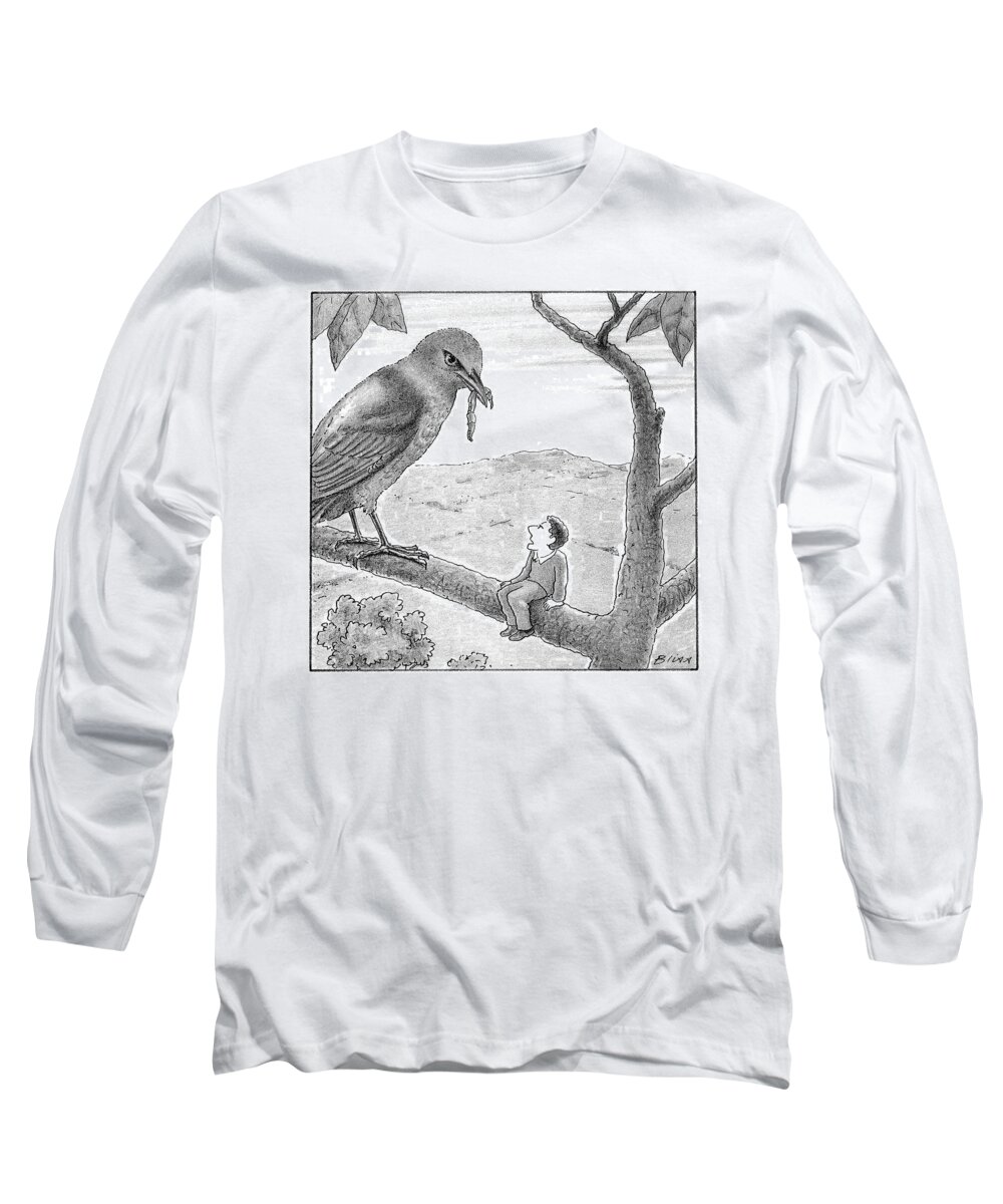 Giant-sized Long Sleeve T-Shirt featuring the drawing New Yorker December 22nd, 2008 by Harry Bliss