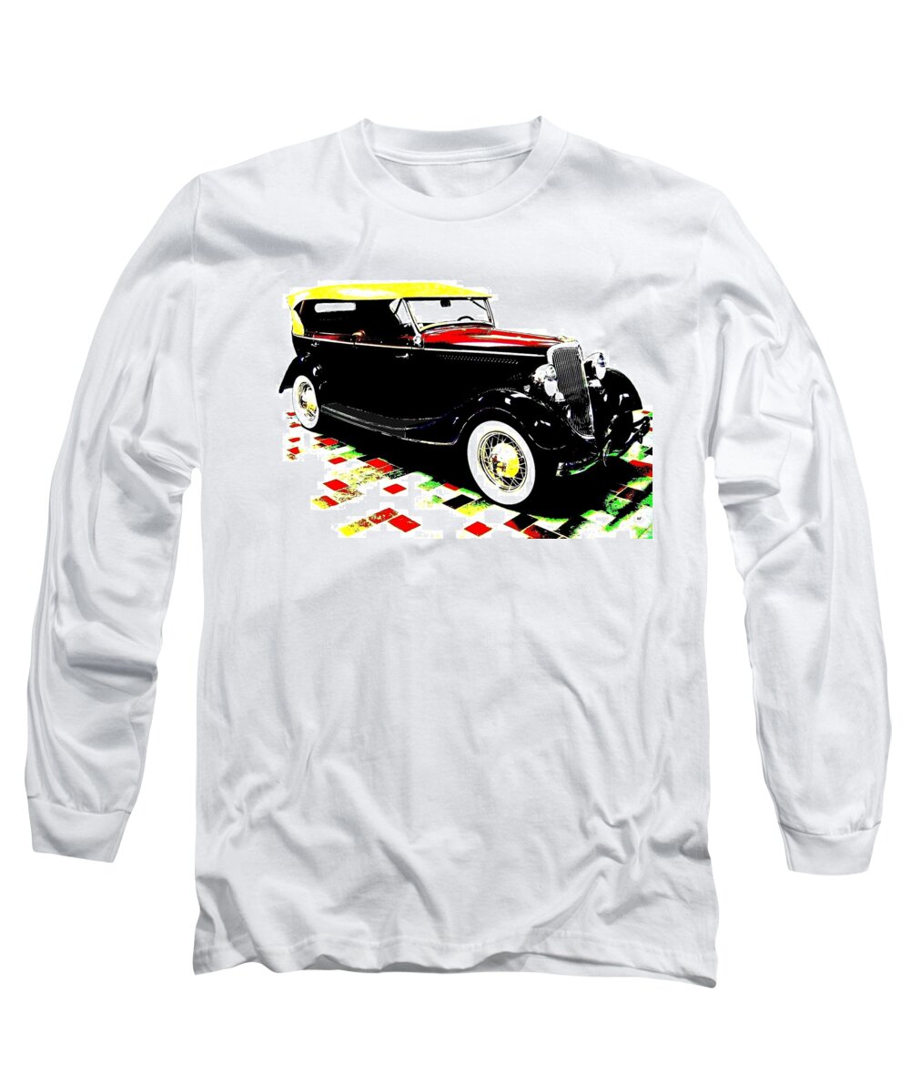  1934 Ford Phaeton V8 Long Sleeve T-Shirt featuring the digital art 1934 Ford Phaeton V8 by Will Borden