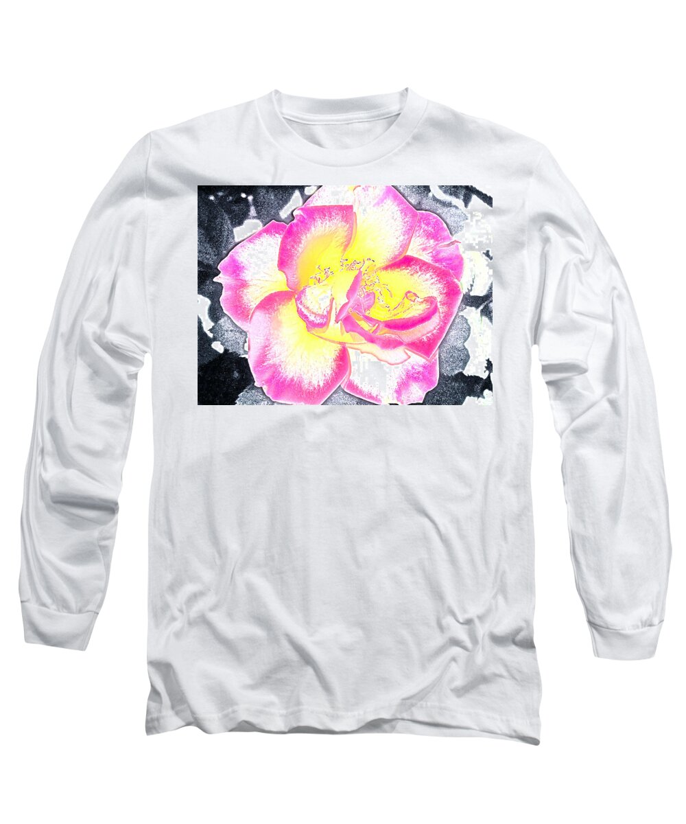 Floral Long Sleeve T-Shirt featuring the photograph Rose 3 #2 by Pamela Cooper