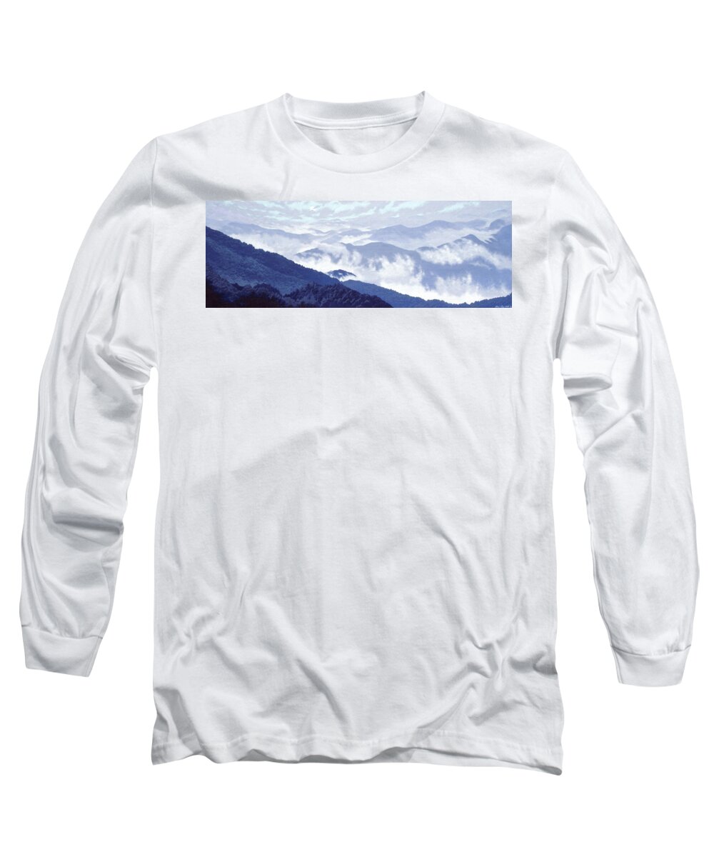 Spirit Of The Air Long Sleeve T-Shirt featuring the painting Spirit of the Air by Blue Sky