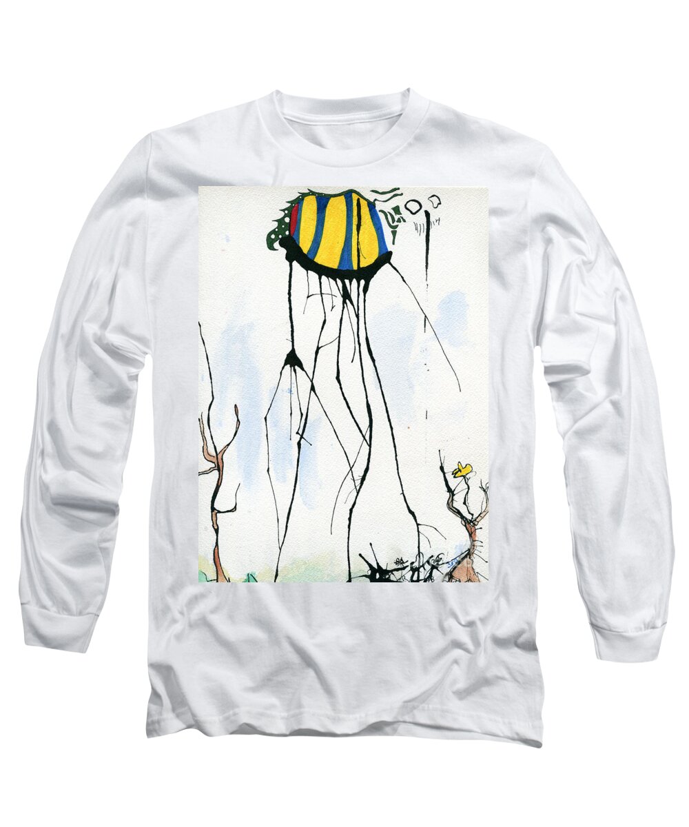 Watercolor Long Sleeve T-Shirt featuring the painting Untitled #2 by Jeff Barrett