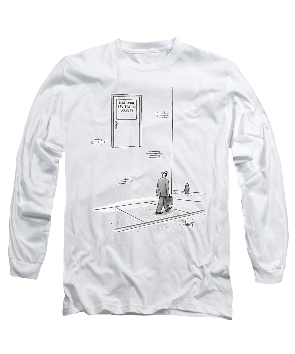 Door Long Sleeve T-Shirt featuring the drawing New Yorker September 24th, 2007 by Tom Cheney