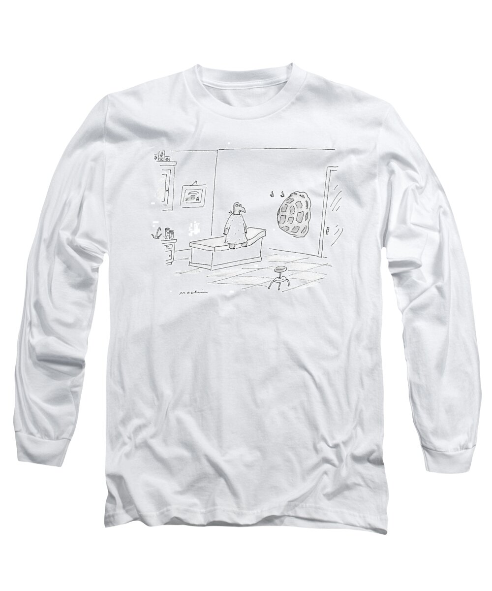 Turtle Long Sleeve T-Shirt featuring the drawing New Yorker September 11th, 2006 by Michael Maslin