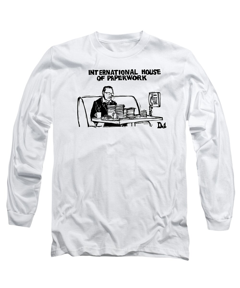 Mock Long Sleeve T-Shirt featuring the drawing New Yorker March 19th, 2007 by Drew Dernavich