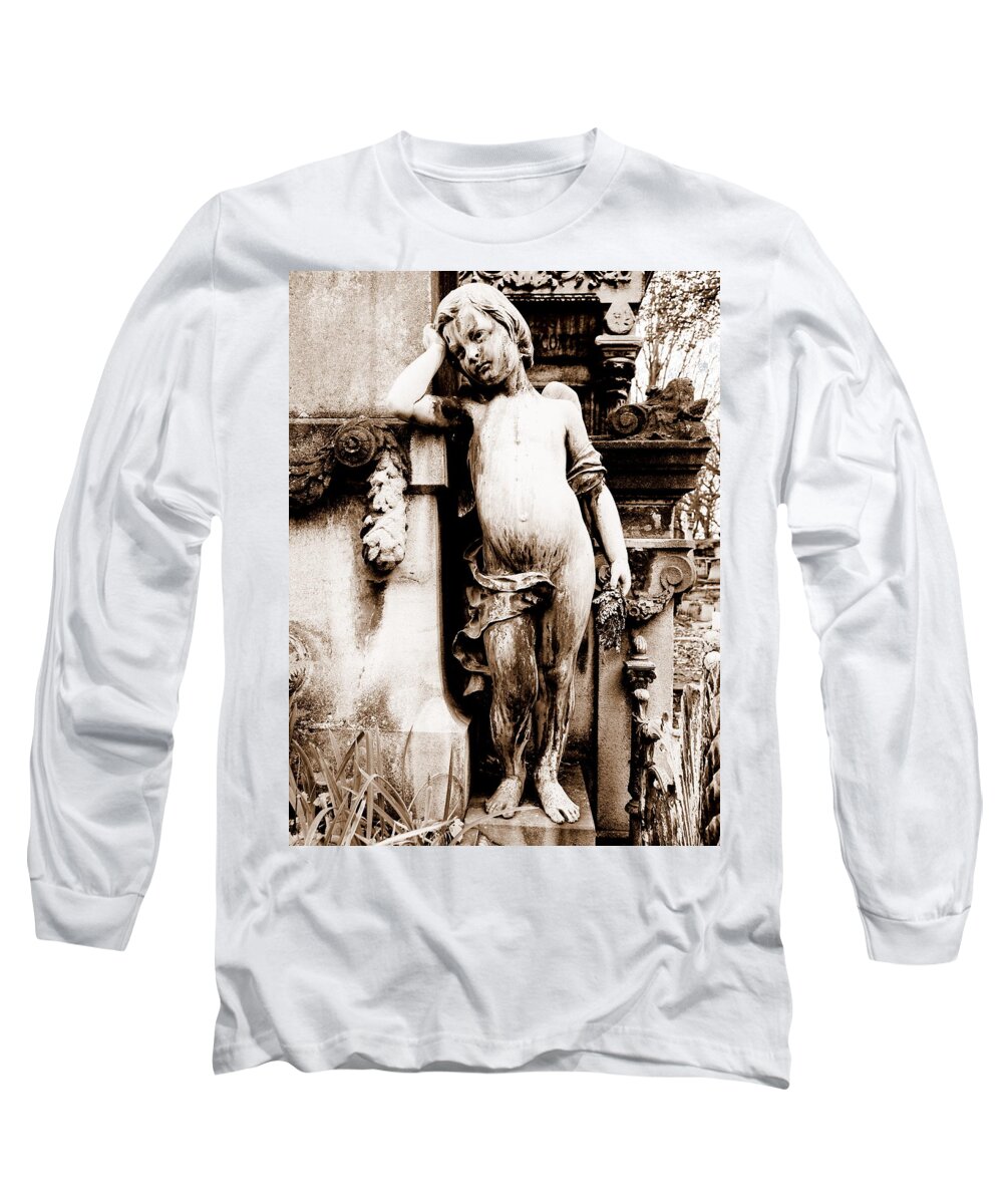 Paris Long Sleeve T-Shirt featuring the photograph Pere-Lachais Cemetery In Paris France #33 by Rick Rosenshein