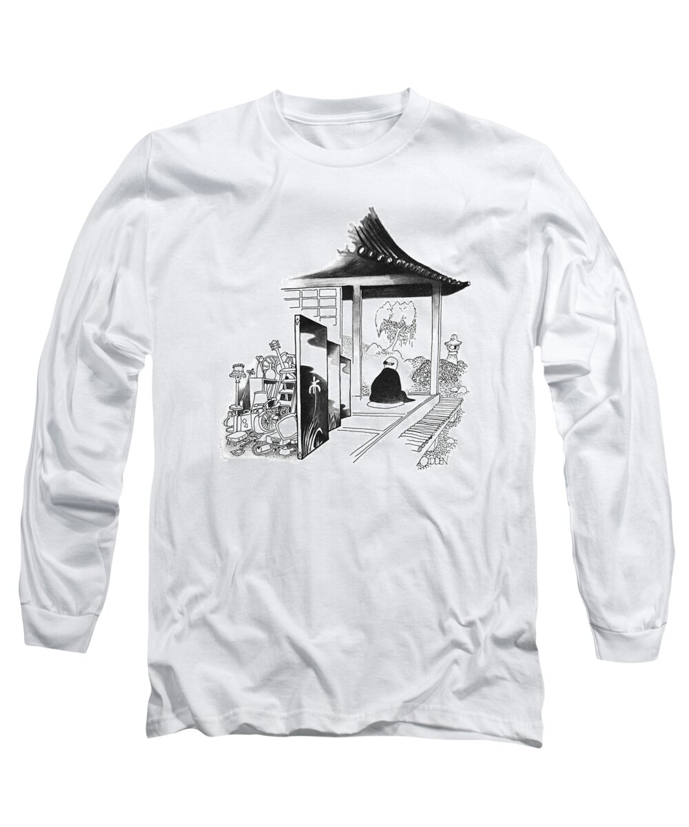 Hookers Long Sleeve T-Shirt featuring the drawing How Were You Supposed To Know He Was The Sex by Drew Dernavich