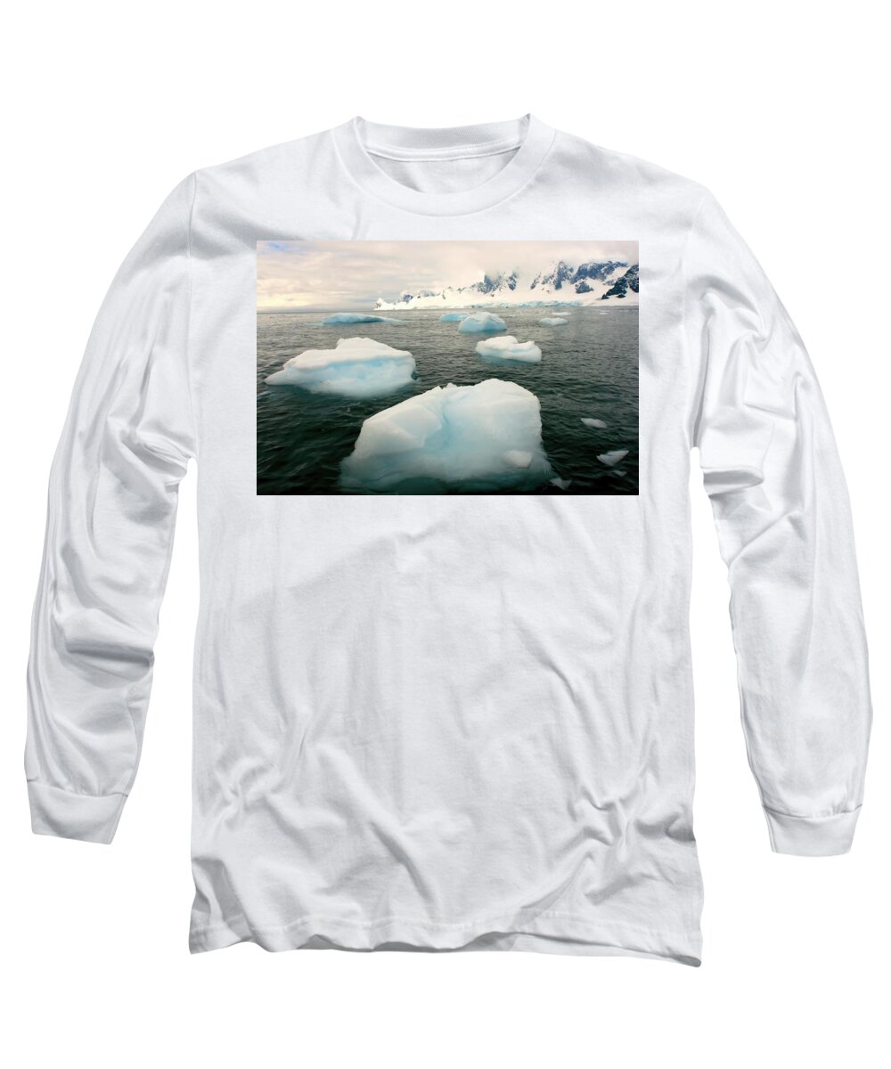 Iceberg Long Sleeve T-Shirt featuring the photograph Icebergs #7 by Amanda Stadther