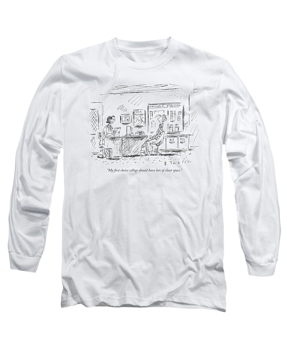 Education Interiors Problems School Campus

(student Being Interviewed In College Admissions Office. ) 120746 Bsm Barbara Smaller Long Sleeve T-Shirt featuring the drawing My First Choice College Should Have Lots by Barbara Smaller