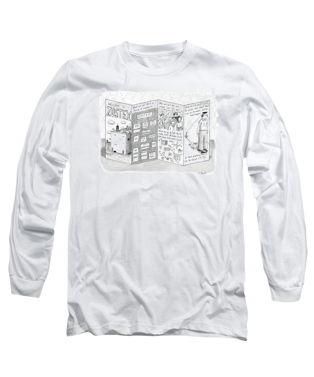 Company Long Sleeve T-Shirt featuring the drawing New Yorker August 21st, 2006 by Roz Chast
