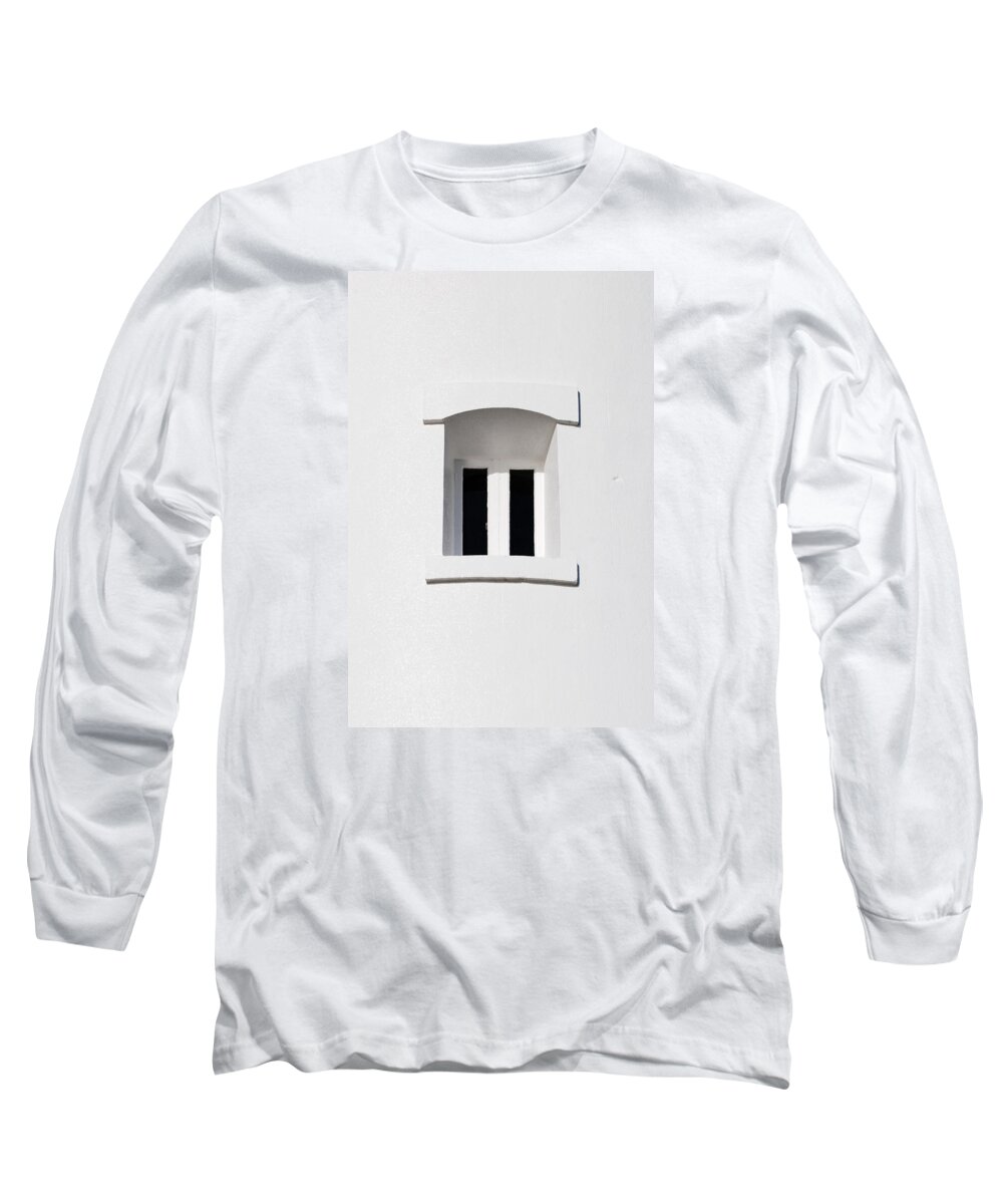 Stark Long Sleeve T-Shirt featuring the photograph A Window In White by Wendy Wilton