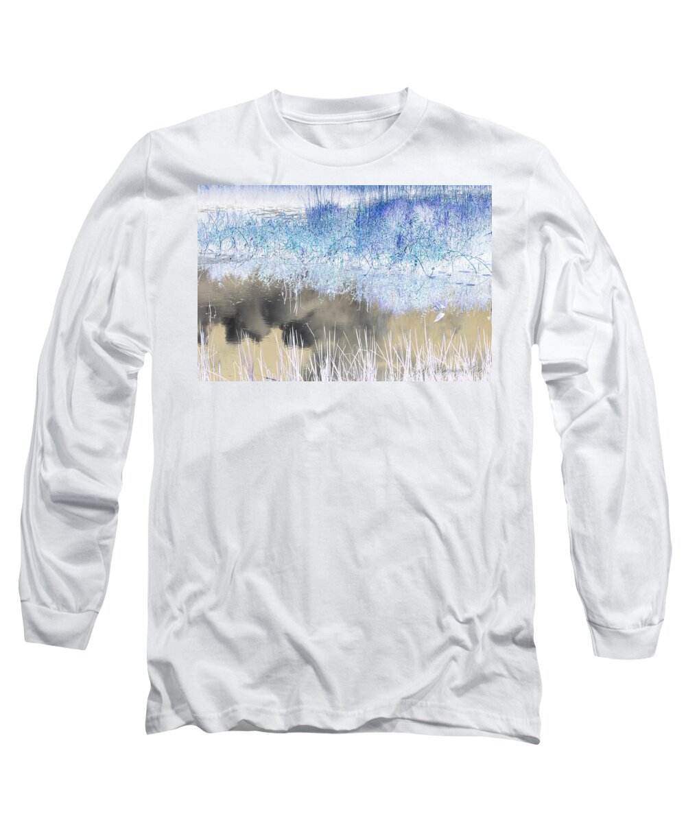 Marsh Long Sleeve T-Shirt featuring the photograph Abstract Marsh by Natalie Rotman Cote