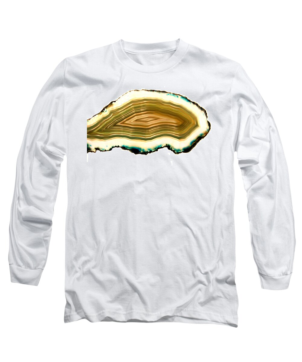 Agate Long Sleeve T-Shirt featuring the digital art Agate 1 by Gina Dsgn