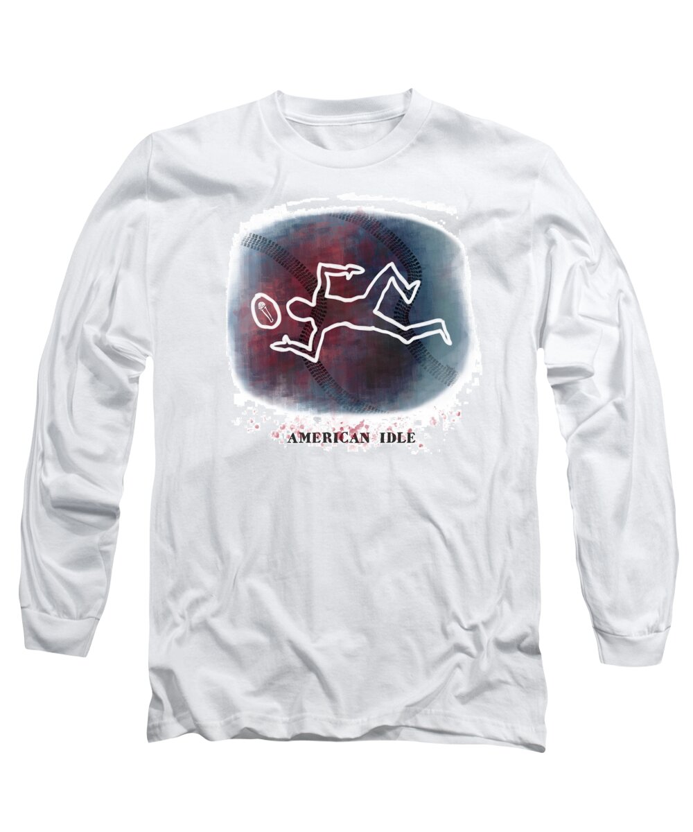 American Long Sleeve T-Shirt featuring the digital art American Idle by Mark Armstrong