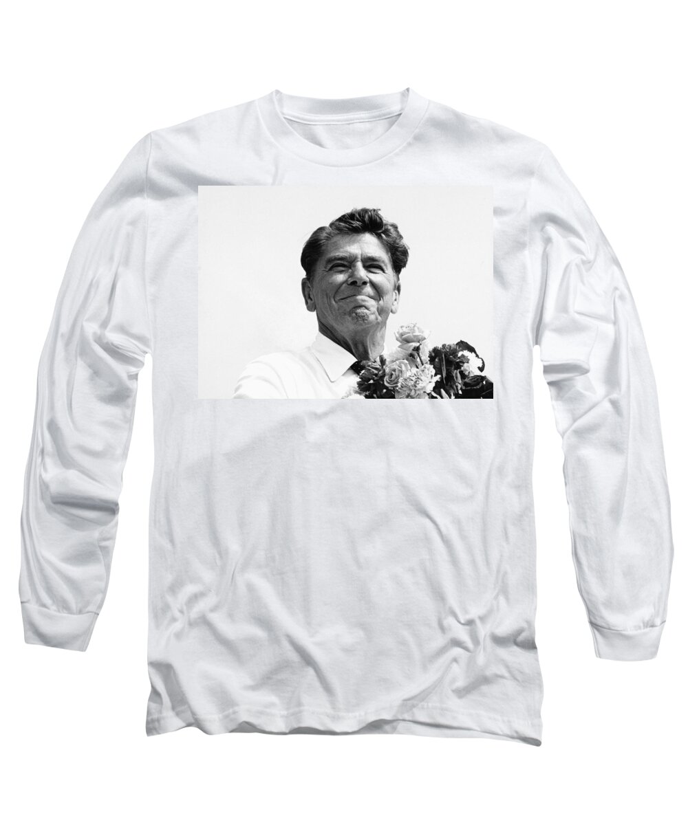 Reagan Long Sleeve T-Shirt featuring the photograph American Optimism by Steven Huszar