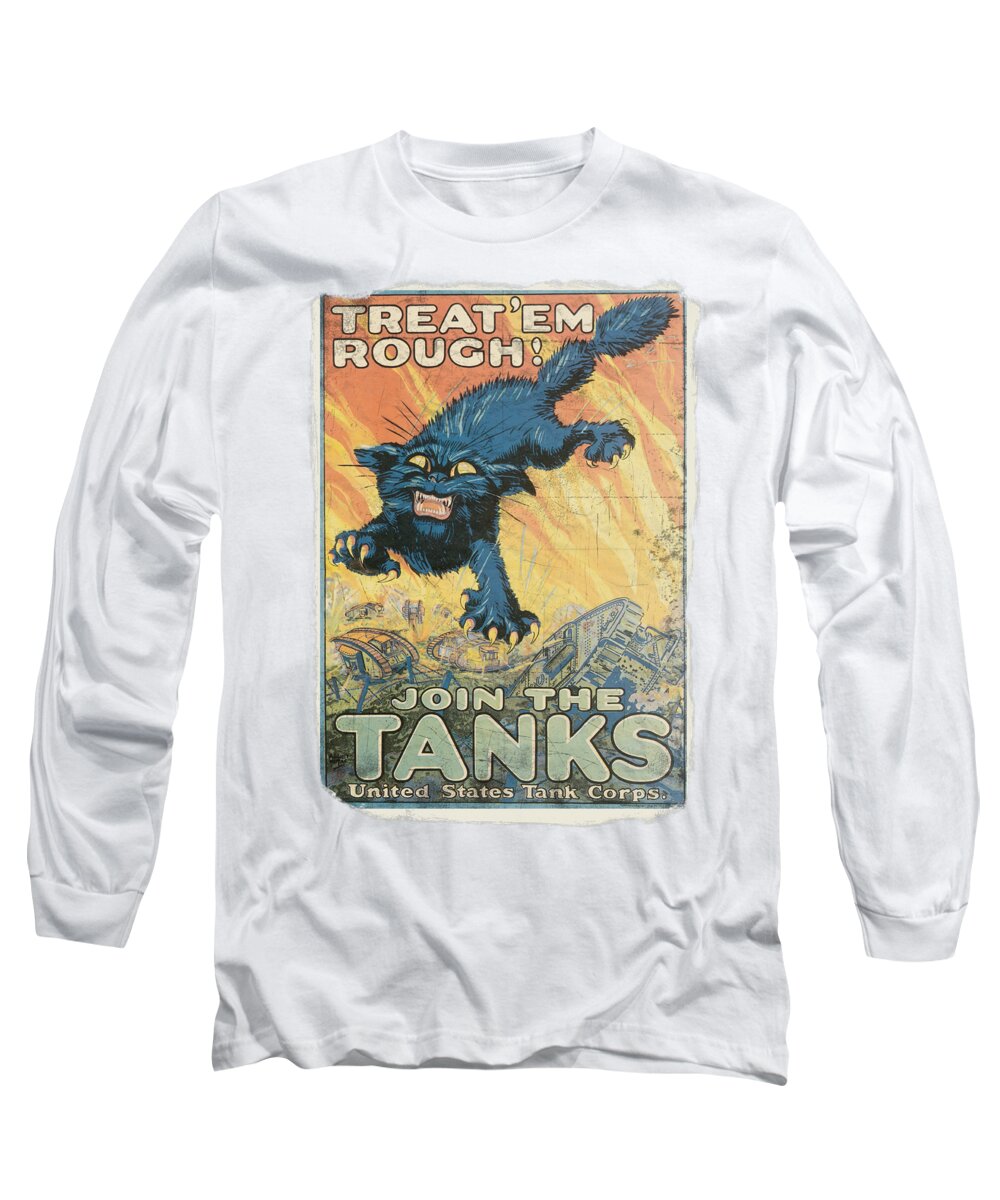  Long Sleeve T-Shirt featuring the digital art Army - Treat Em Rough by Brand A