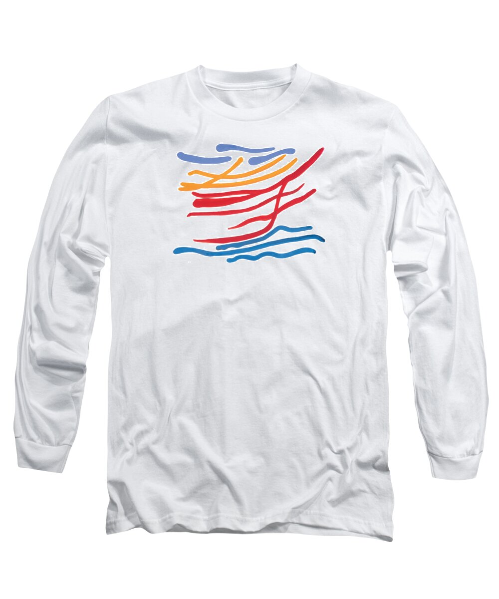 Nautic Long Sleeve T-Shirt featuring the painting At Sea by Bjorn Sjogren