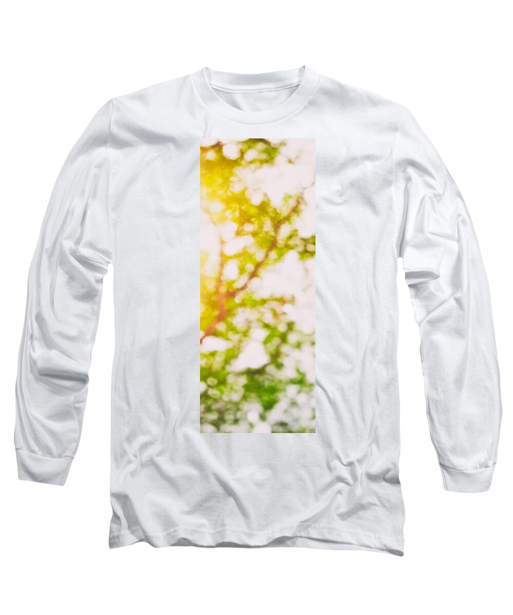 Abstract Long Sleeve T-Shirt featuring the photograph Beneath a tree 14 5194 Diptych Set 2 of 2 by U Schade