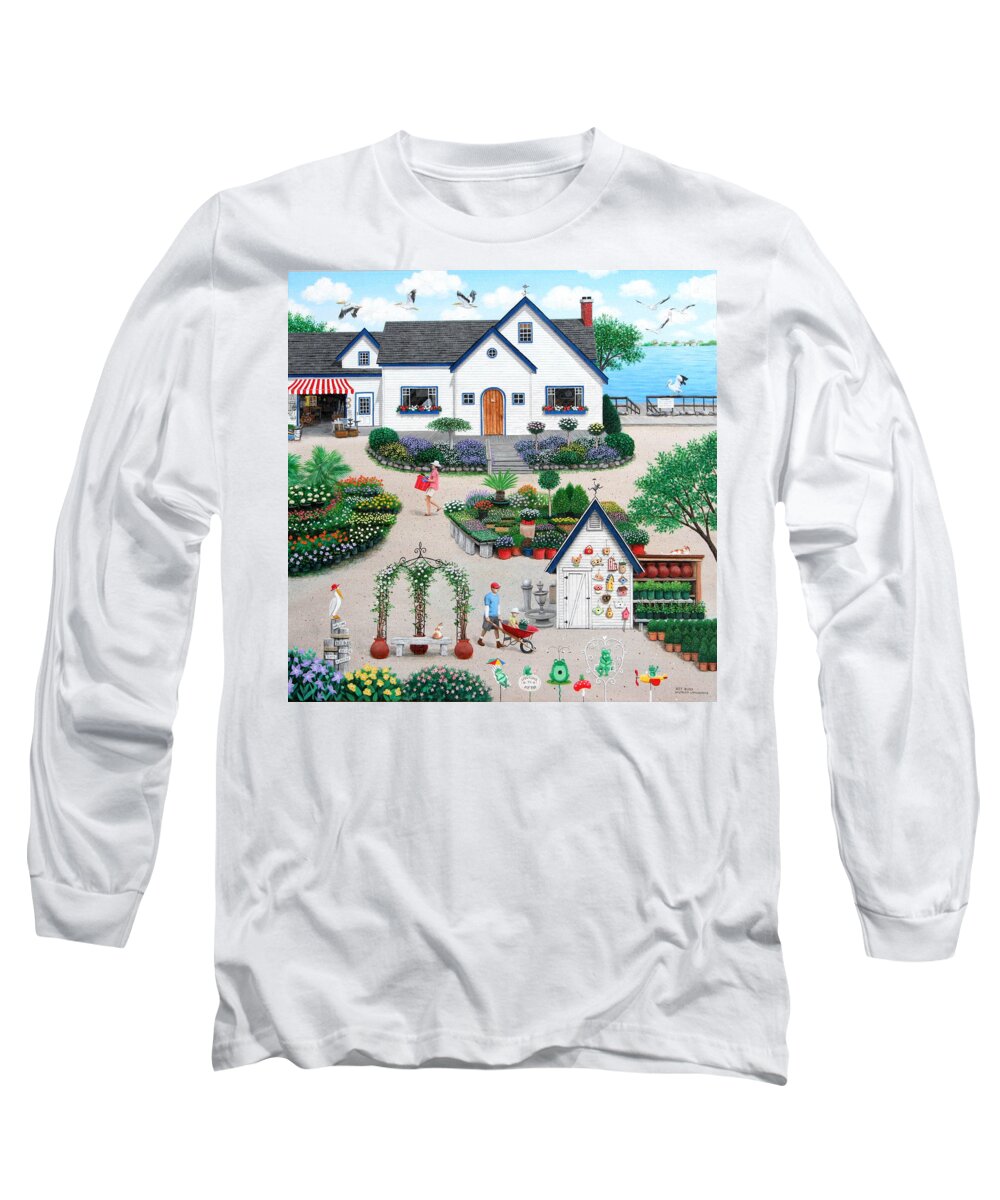 Landscape Long Sleeve T-Shirt featuring the painting Best Buds by Wilfrido Limvalencia