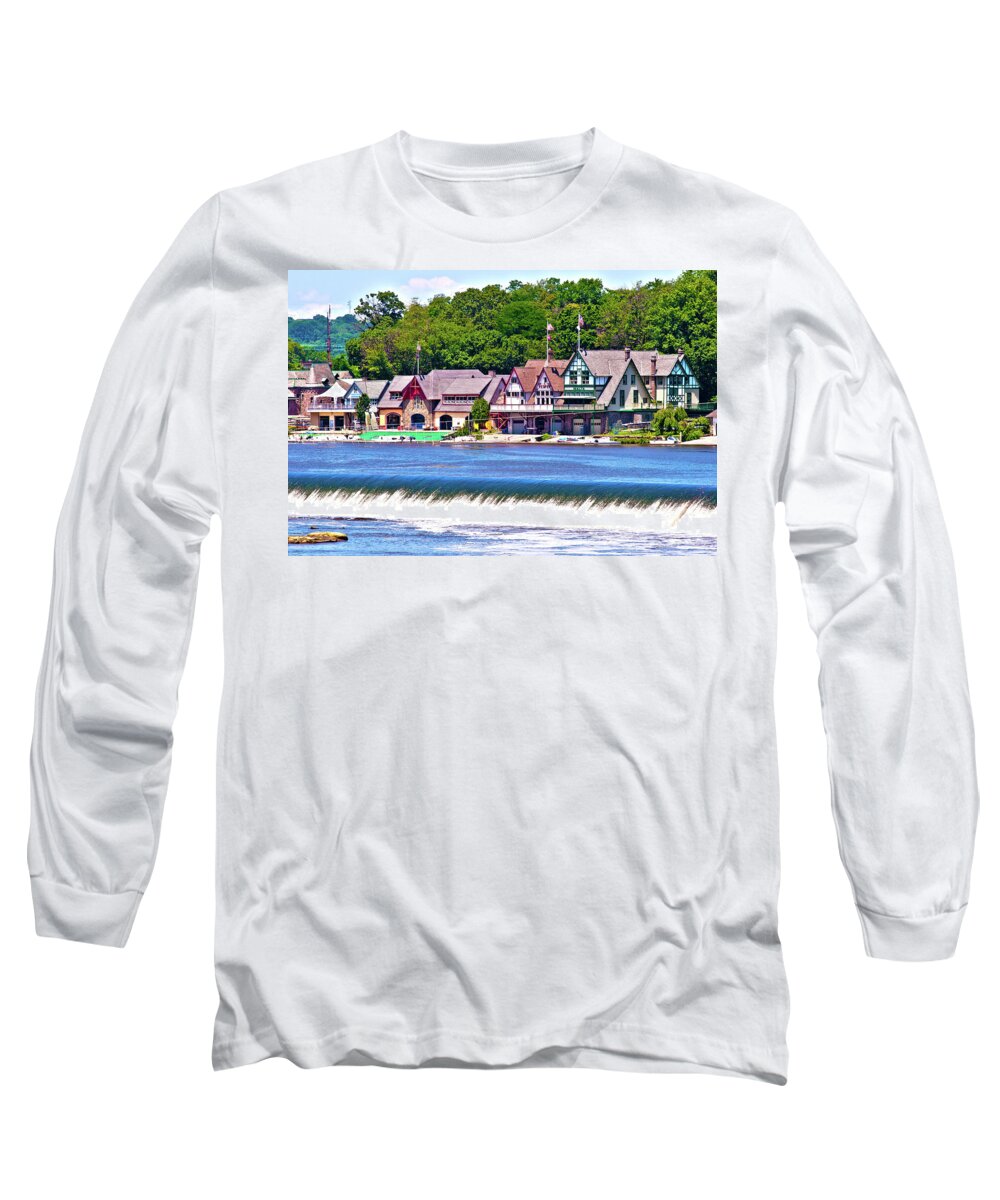 Boathouse Long Sleeve T-Shirt featuring the photograph Boathouse Row - HDR by Lou Ford