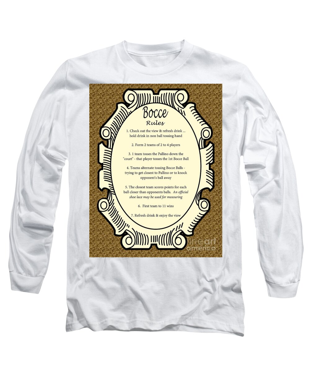 Bocce Long Sleeve T-Shirt featuring the digital art Bocce by Nancy Patterson