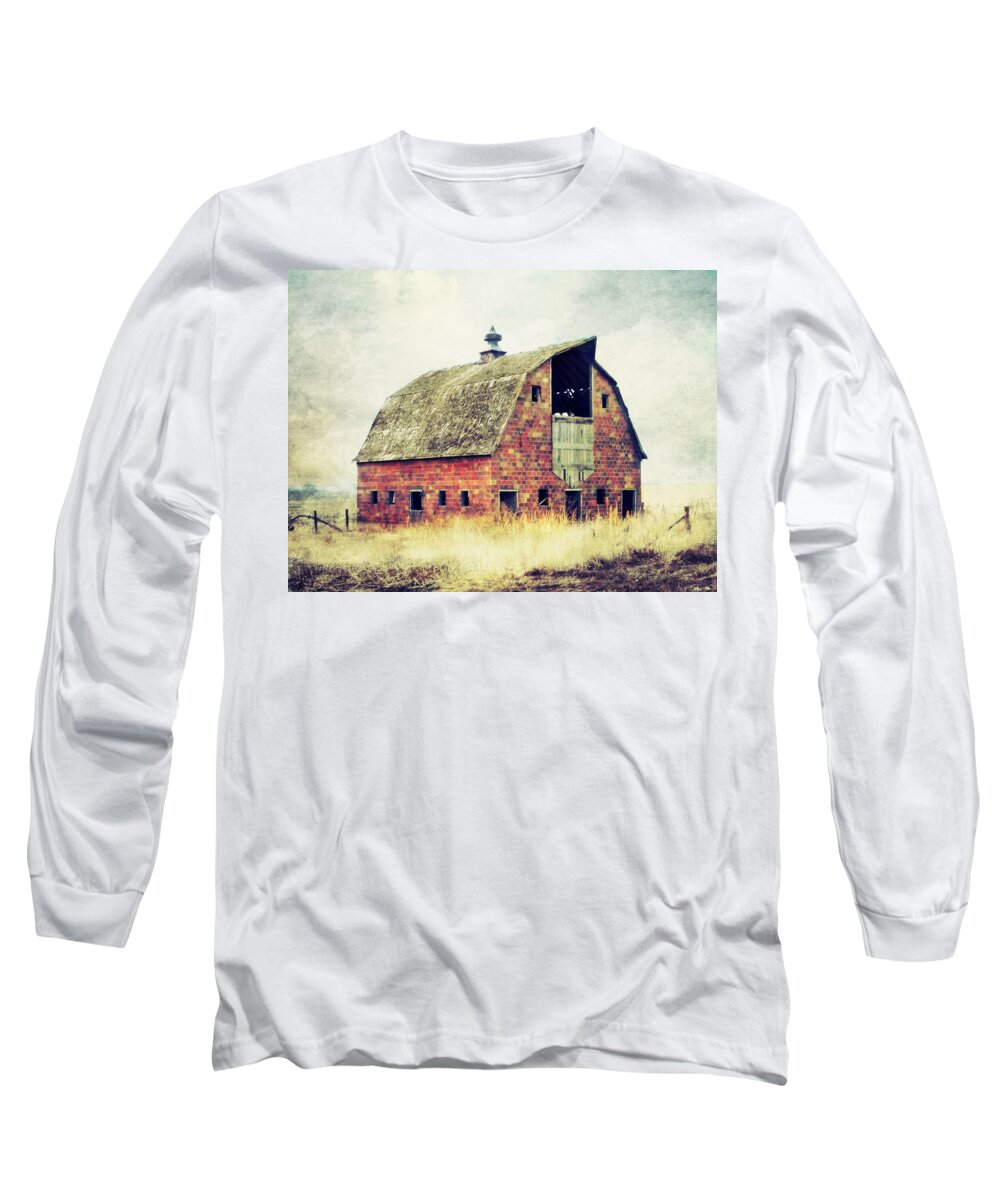 Barn Long Sleeve T-Shirt featuring the photograph Brick Barn by Julie Hamilton