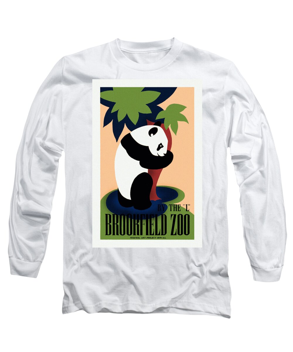 Panda Long Sleeve T-Shirt featuring the photograph Brookfield Zoo Panda by Diana Powell