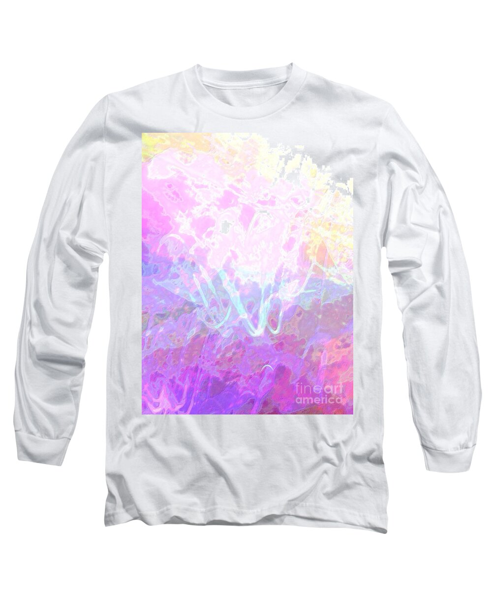 Celeritas Long Sleeve T-Shirt featuring the mixed media Celeritas 35 by Leigh Eldred