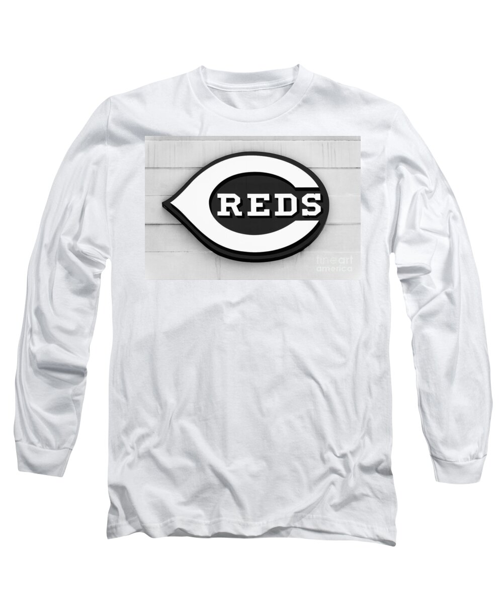 Cincinnati Reds Sign Black and White Picture Long Sleeve T-Shirt by Paul  Velgos - Paul Velgos - Artist Website