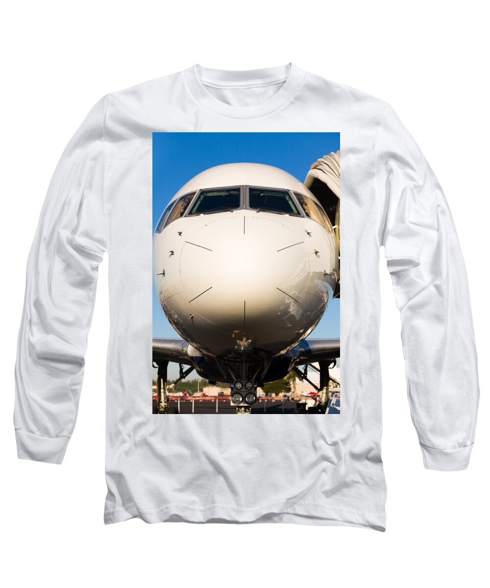 Aerospace Long Sleeve T-Shirt featuring the photograph Commercial Airliner by Raul Rodriguez