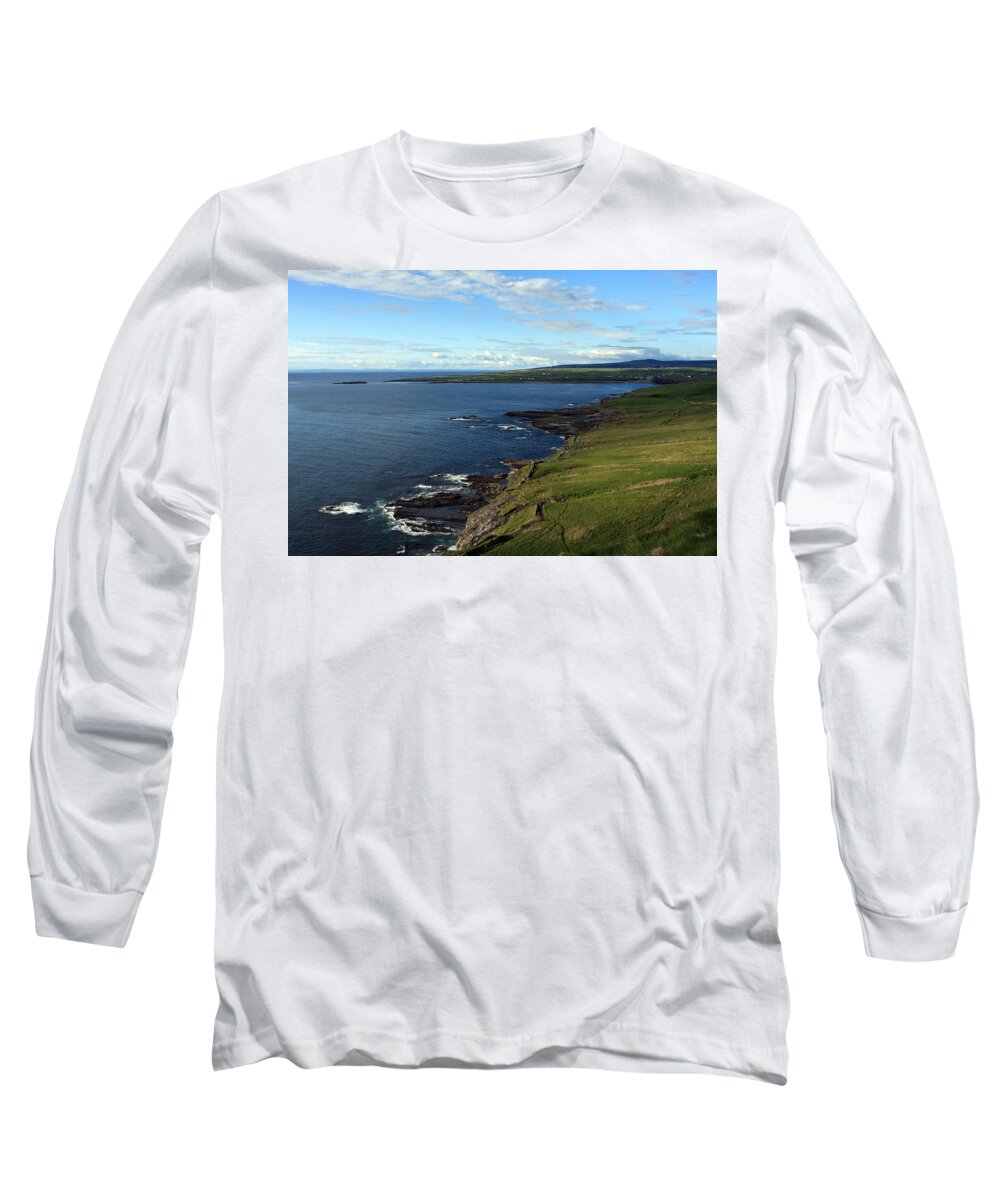 Ireland Long Sleeve T-Shirt featuring the photograph County Clare Coast by Aidan Moran