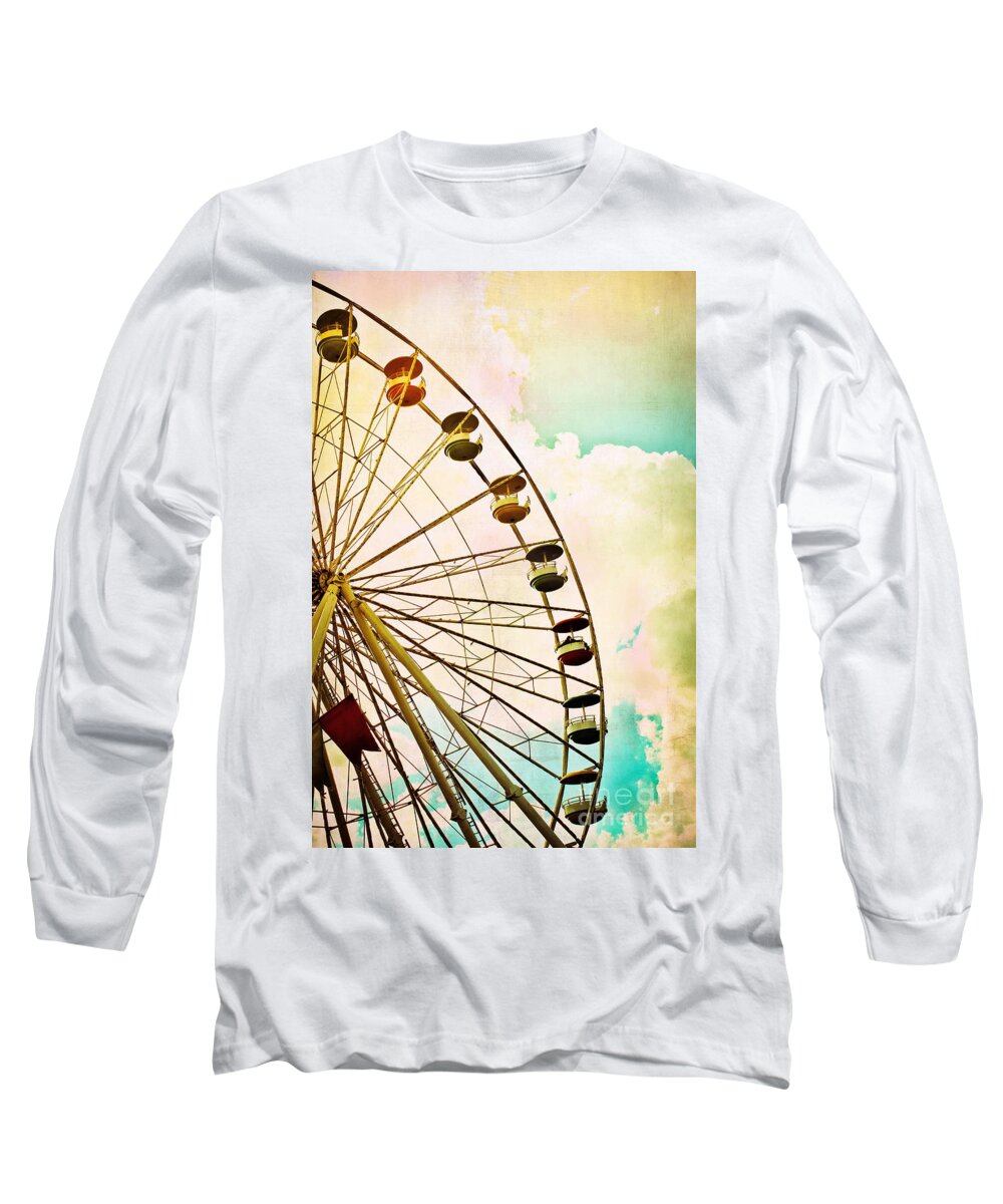 Ferris Wheel Long Sleeve T-Shirt featuring the photograph Dreaming of Summer - Ferris Wheel by Colleen Kammerer