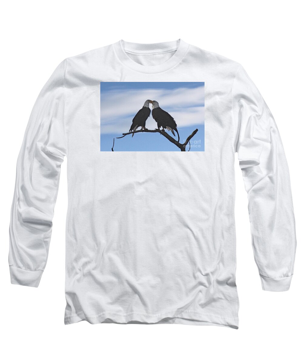 Colorado Long Sleeve T-Shirt featuring the photograph Eagle Love by Bob Hislop