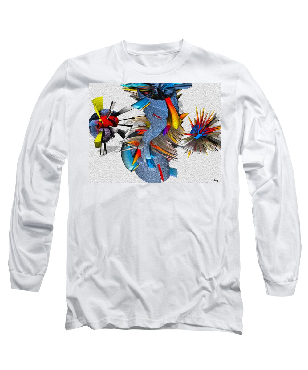 Spikes Long Sleeve T-Shirt featuring the digital art Ebola on steroids by Robert Margetts