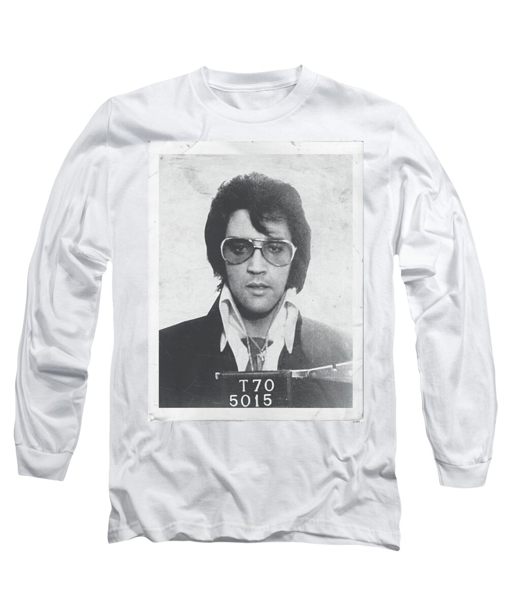 Elvis Long Sleeve T-Shirt featuring the digital art Elvis - Framed by Brand A