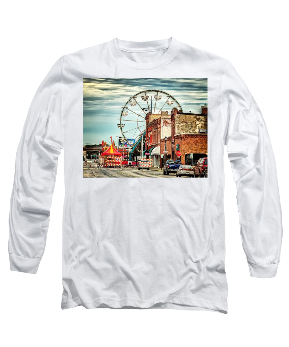 Ferris Long Sleeve T-Shirt featuring the photograph Ferris Wheel in Winona by Al Mueller