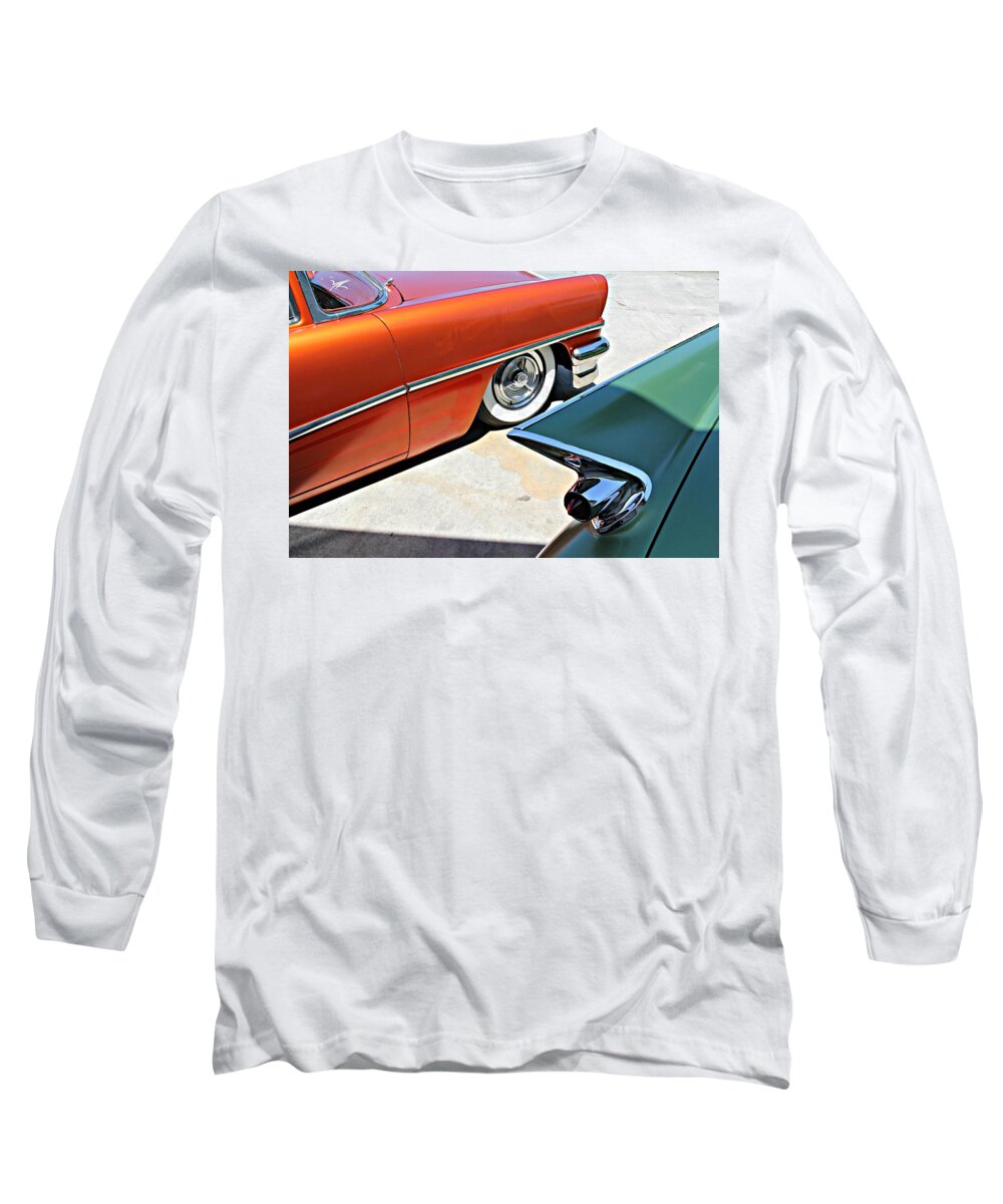 Car Long Sleeve T-Shirt featuring the photograph Fins and Shadows by Steve Natale
