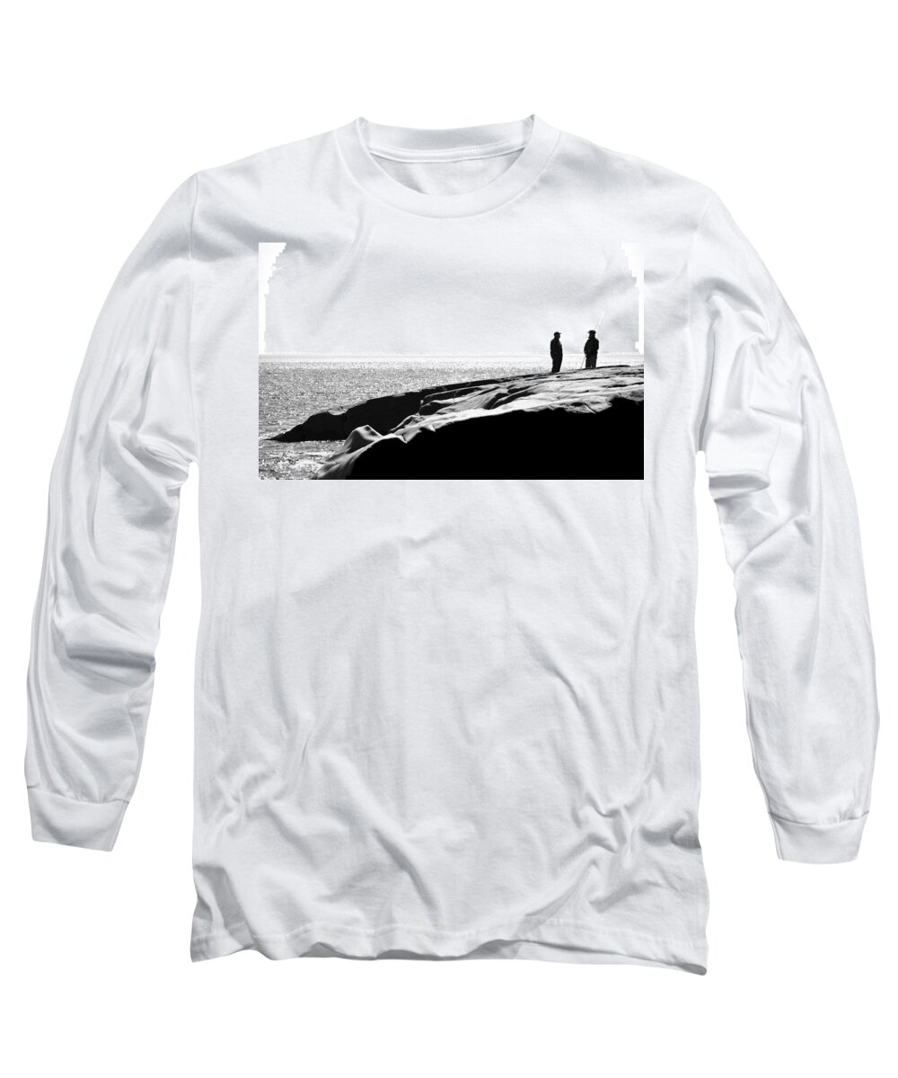 Blumwurks Long Sleeve T-Shirt featuring the photograph Fishers By The Sea by Matthew Blum